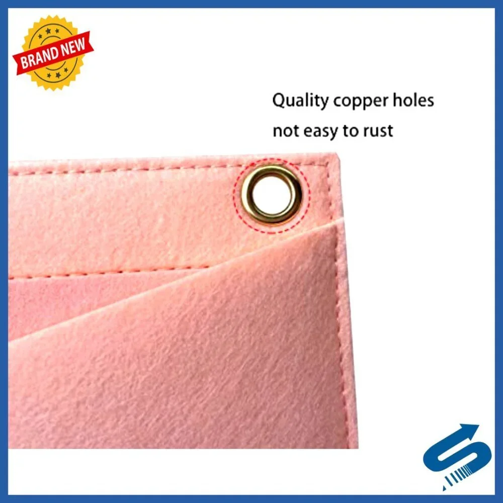 Felt Purse Organizer Insert Set with Gold Chain for Kirigami Pochette